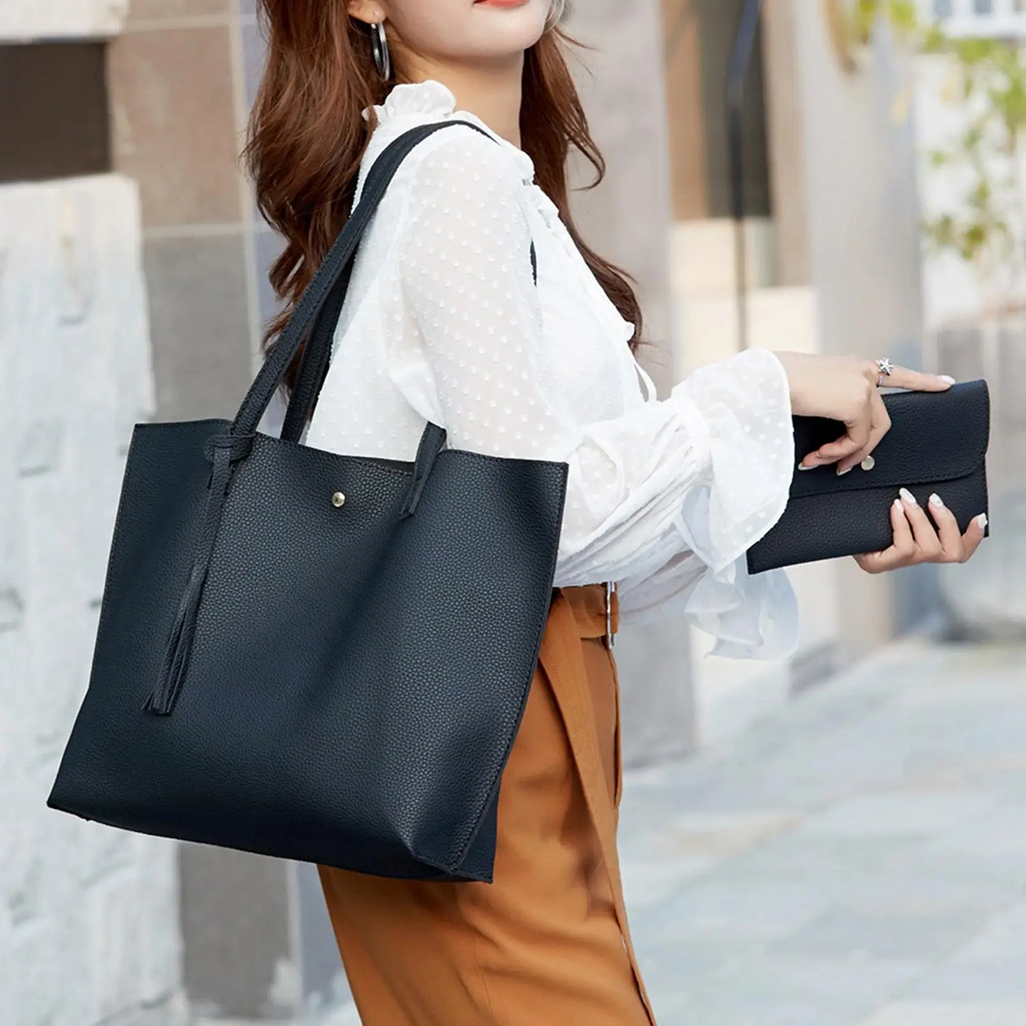 AMAZONY 2024 Handbags for Women, Ladies Handbag Tote Bag Soft PU Leather Large Capacity Womens Top Handle Shoulder Bag