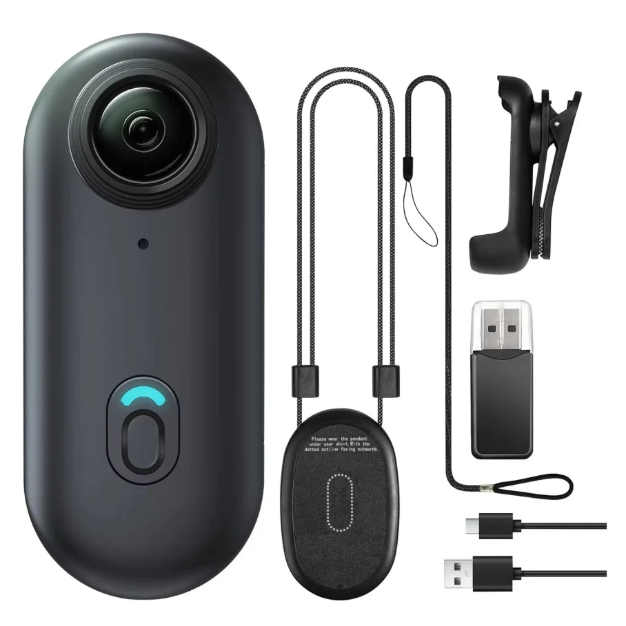 4K Mini WiFi Action Camera Thumb POV Camera Portable Body Cam Wearable Sports Camera with Waterproof Case Cycling Travel