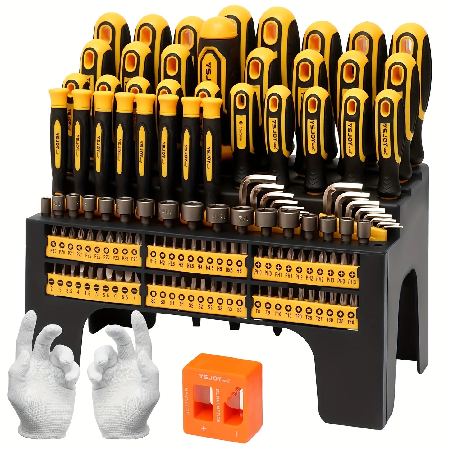 131pcs Magnetic Screwdriver Set With Plastic Ranking Includes Precision Screwdriver And Pick Hook Ratchet Driver DIY Tools Screwdriver Set features 1000V Screwdrivers