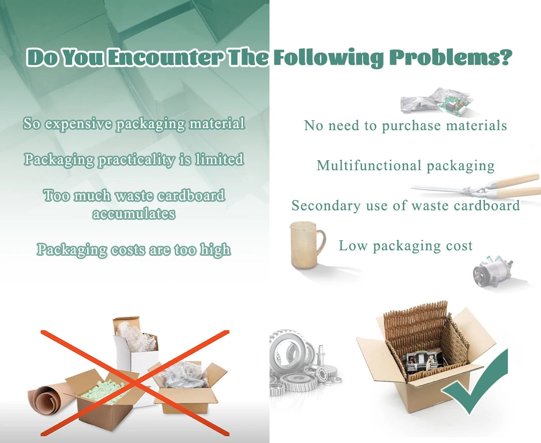 Super Factory Eco-Friendly Reuse Cardboard Kraft Expanding Pad Shredder Corrugated Paper Cutting Machine For Cutting Width 320mm