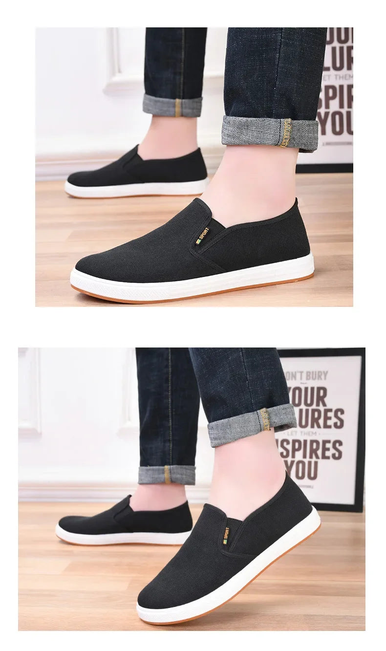 Zapatos Hombre men's canvas shoes, casual sports shoes, men's comfortable men's board shoes, new black sports shoes
