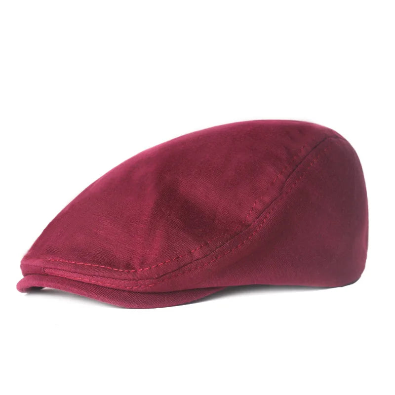 Solid Color Simple Felt Peaked Cap Men Women Flat Newsboy Caps Hip Hop Berets Gorras British Painters Hat Outdoor Sun Hat