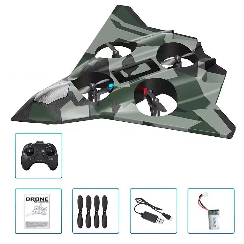 RC Plane 2.4G Remote Control Aircraft Gravity Sensing Helicopter Glider with Light EPP Foam Fighters for Boys Children