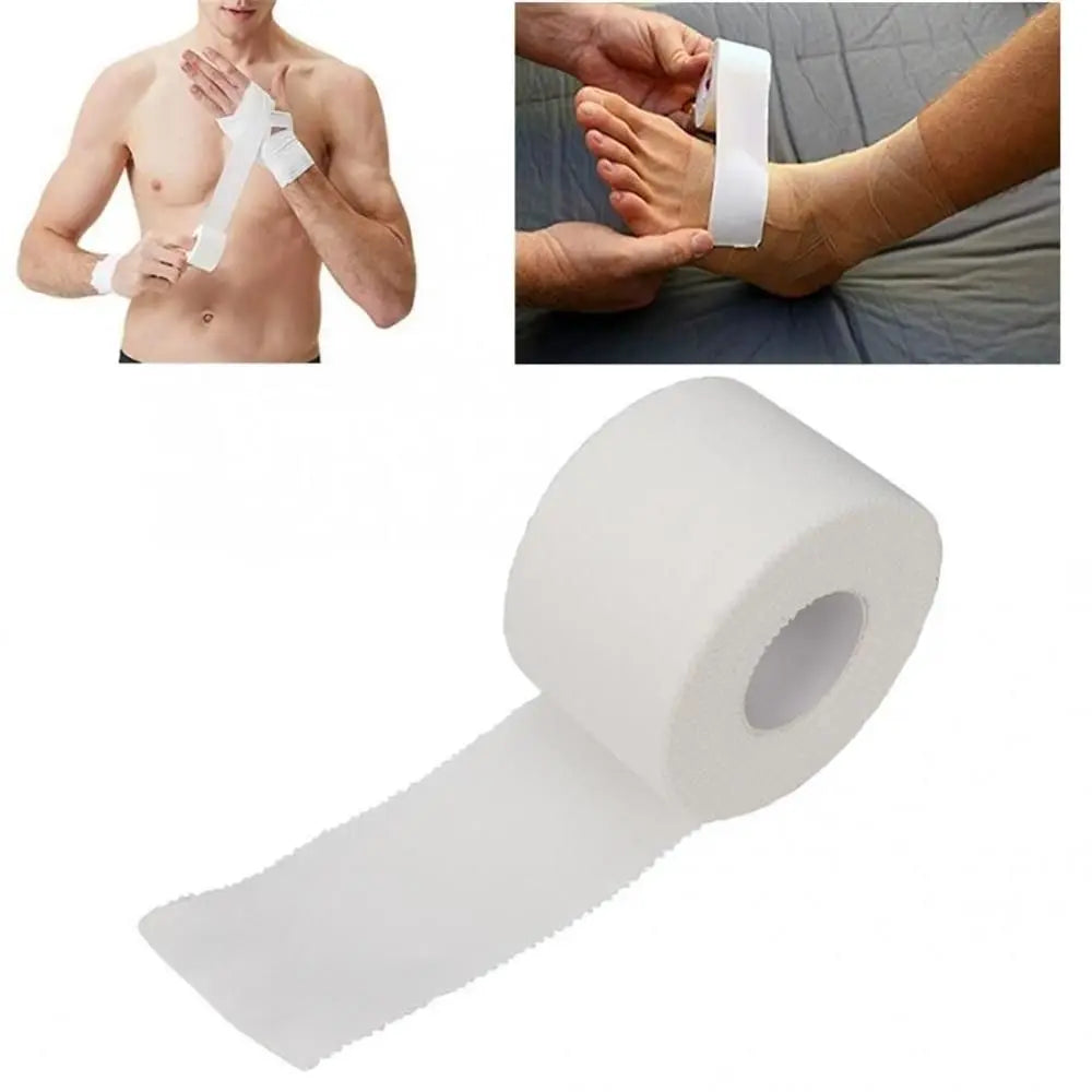 1PC Medical Waterproof Cotton White Premium Adhesive Tape Sport Binding Physio Muscle Elastic Bandage Strain Injury Care Support