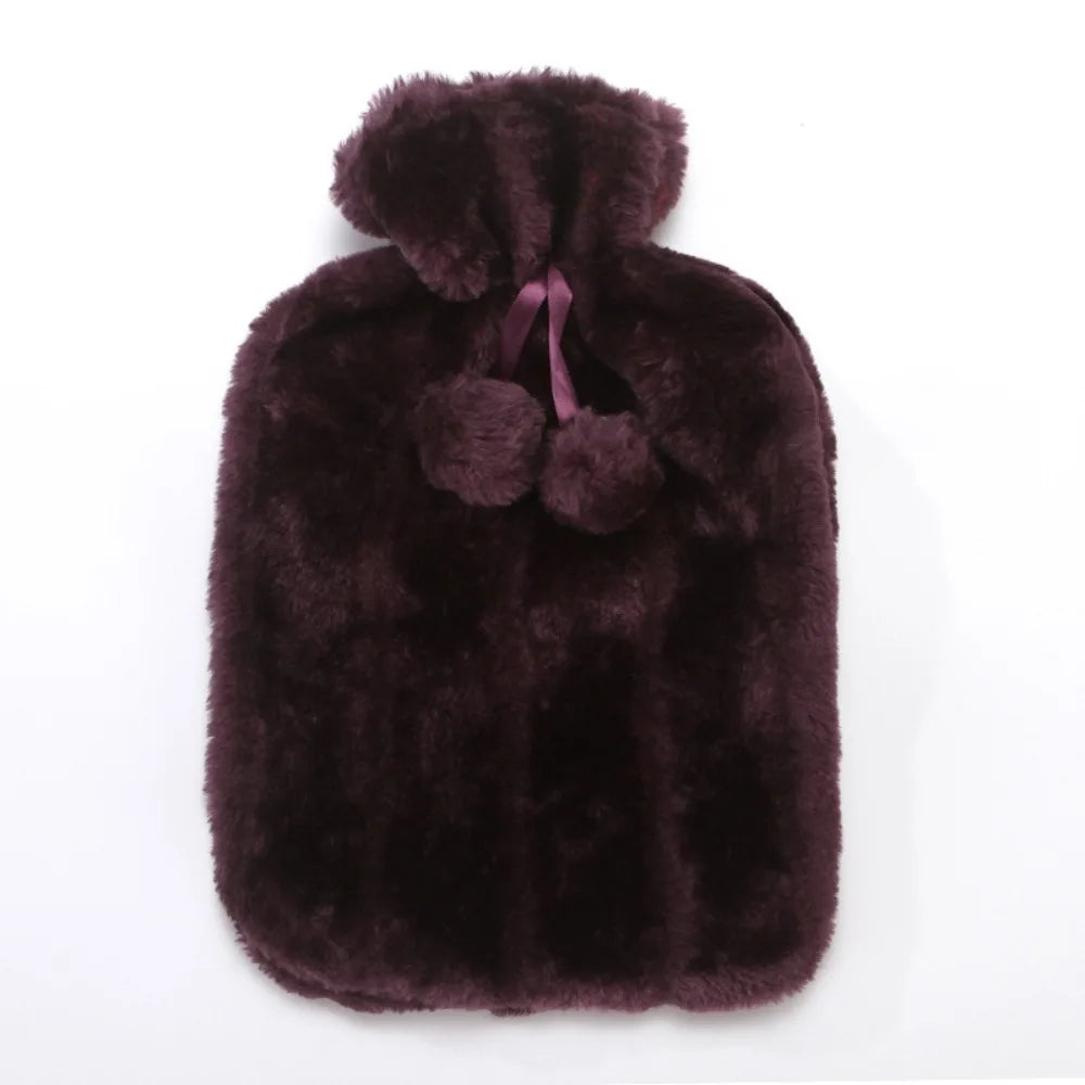 Removable Hot Water Bottle Cover Explosion Proof Leak-proof Plush Covering Portable and Reusable Cold-proof Hand Feet Warmer