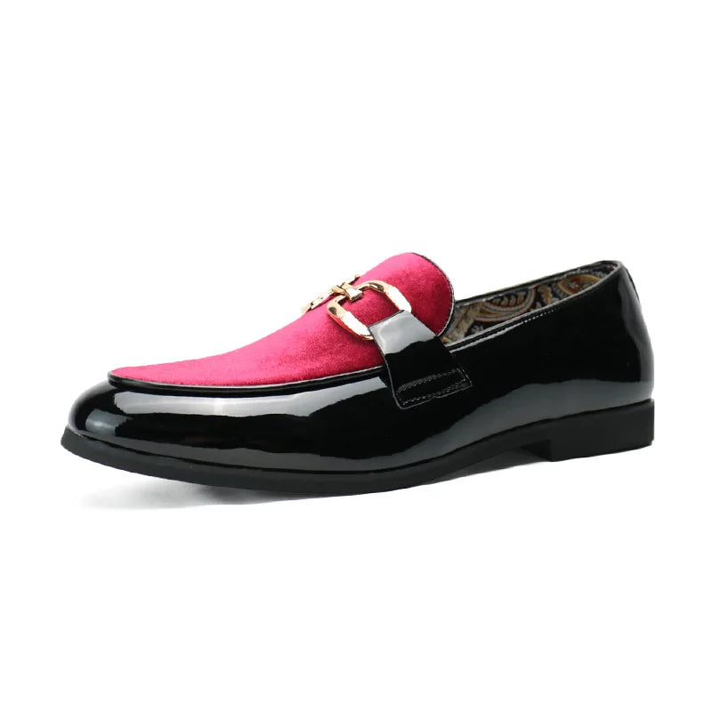 TINTINOS NEW 2024 Men's Casual Leather Shoes Mens Fashion Patchwork Party Wedding Loafers Moccasins Men Slip-on Light Comfortable Driving Flats