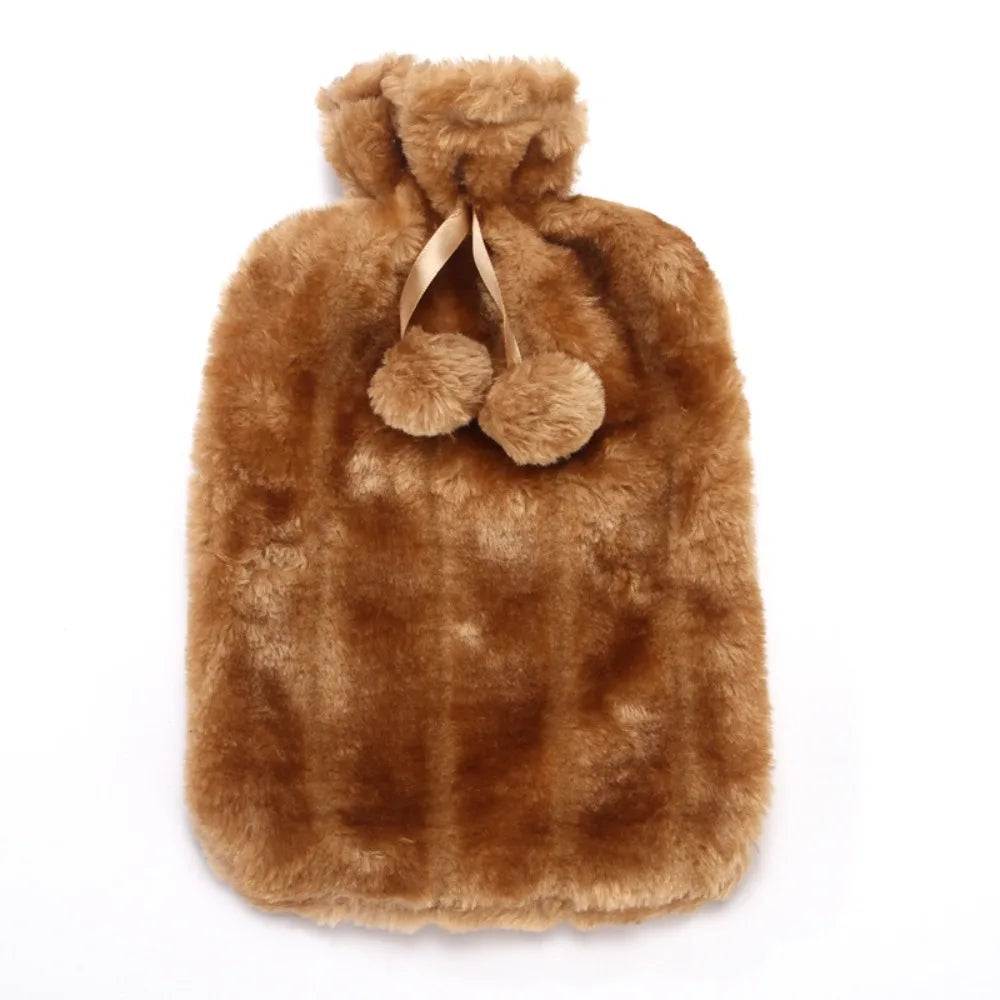 Removable Hot Water Bottle Cover Explosion Proof Leak-proof Plush Covering Portable and Reusable Cold-proof Hand Feet Warmer