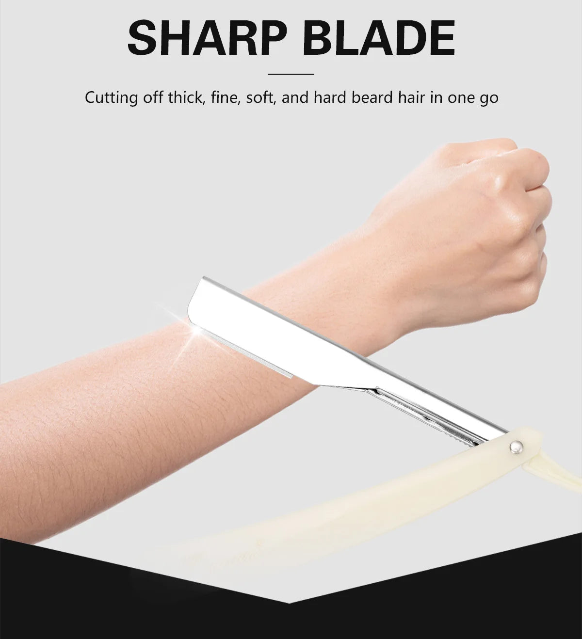 Professional Manual Shaver Straight Edge Stainless Steel Sharp Barber Razor Folding Shaving Beard Cutter With Blade