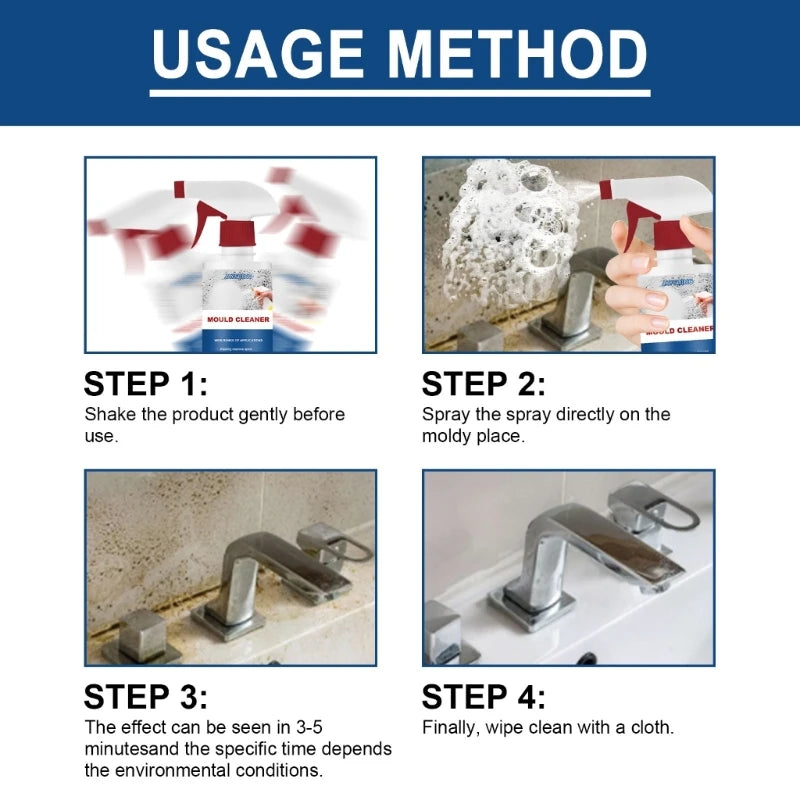 2024 NEW Mold Cleaner Foam Kitchen Household Cleaner Bathroom Cleaning Washing Machine Wall Moldy Remover