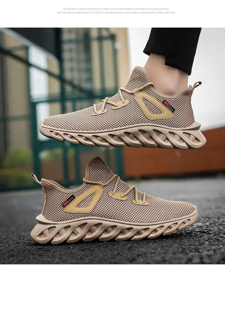 New 2024 Hot Selling Men's Mesh Lace-up Casual Sneakers Fashion Brand for Men's Shoes Light Breathable Tennis Shoe Outdoor Sport Shoes