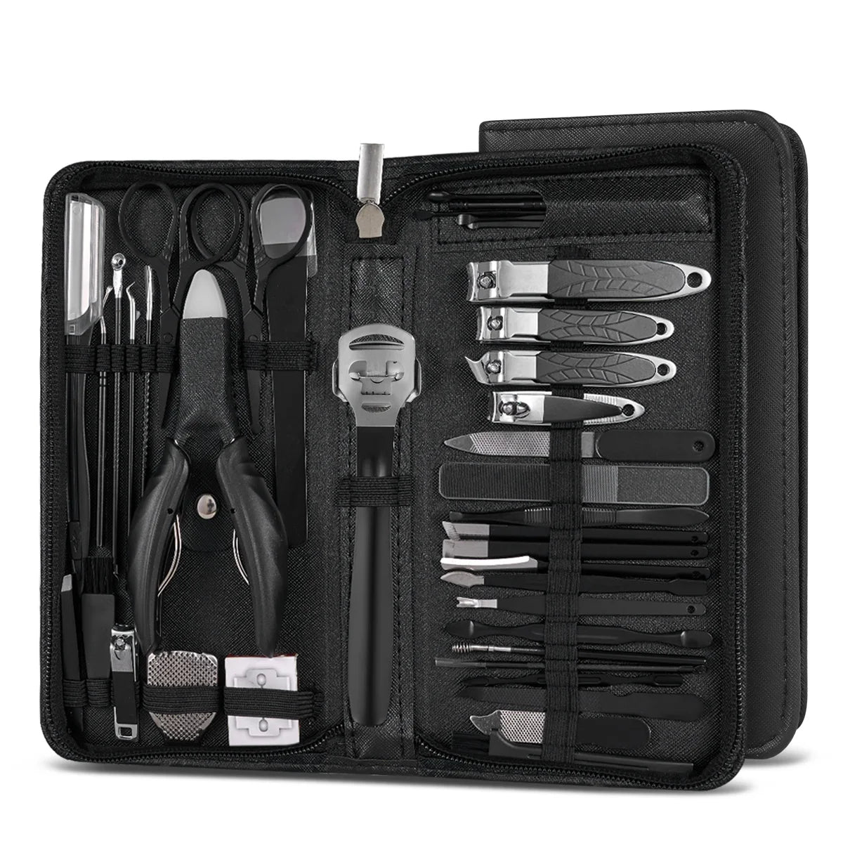 11/40pcs Manicure tool set Stainless Steel pedicure set Nail clipper Portable tool set Nail clippers Nail file