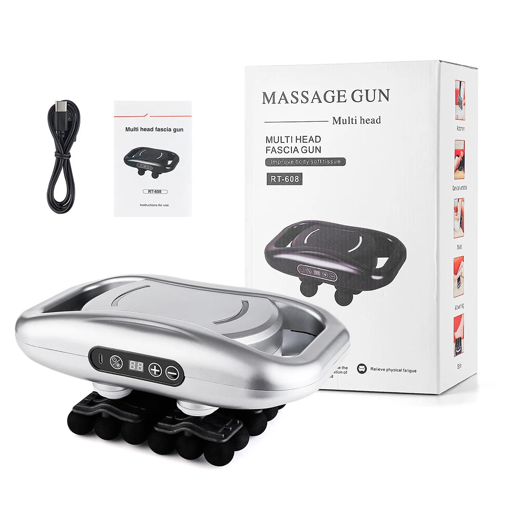 30-Head Fascia Gun High-Frequency Vibration Body Massage Gun Back and Waist Massager Neck Shoulder Massager Muscle masajeador
