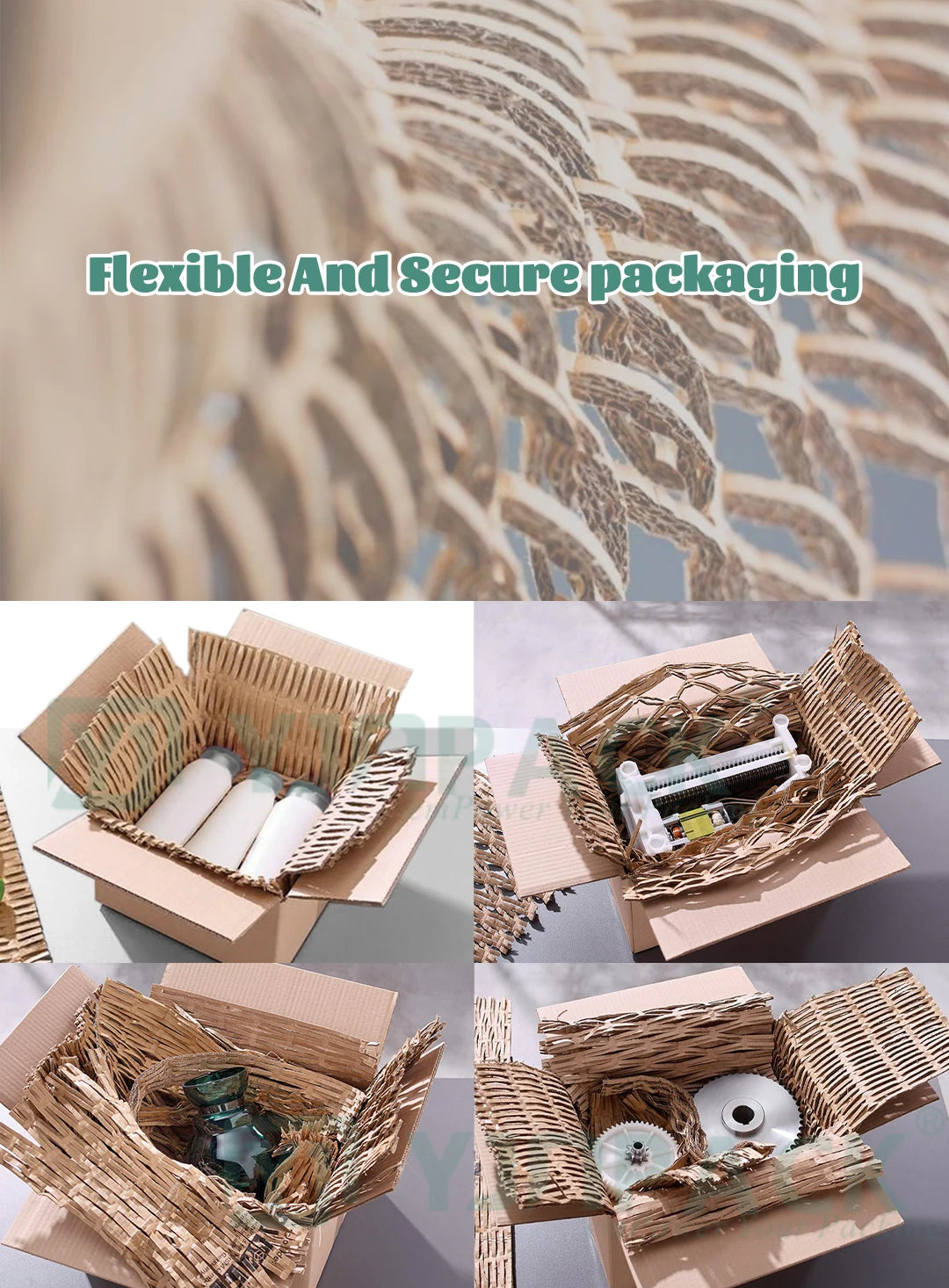 Super Factory Eco-Friendly Reuse Cardboard Kraft Expanding Pad Shredder Corrugated Paper Cutting Machine For Cutting Width 320mm