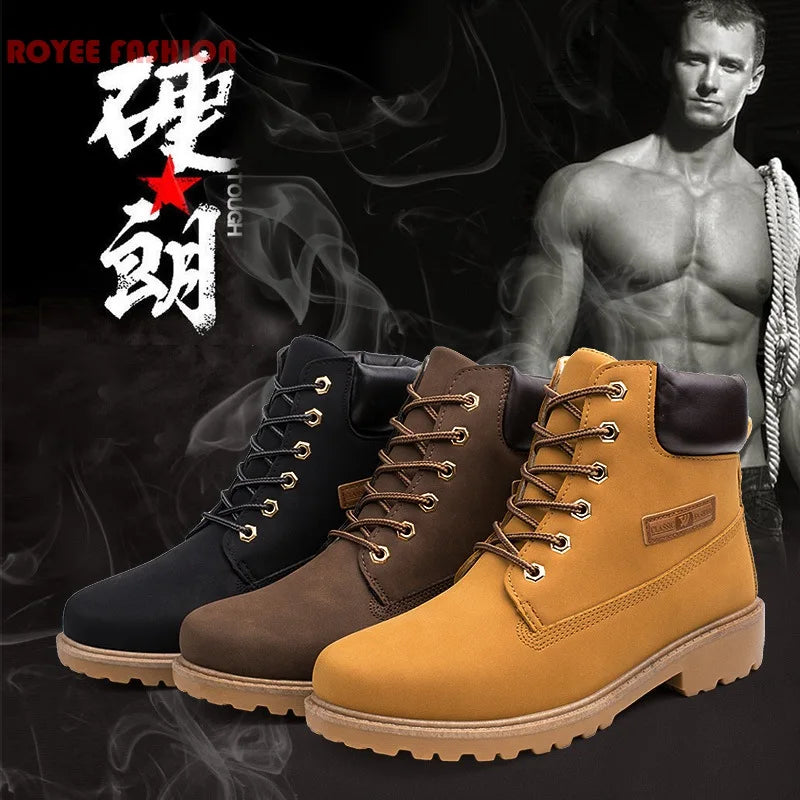 AMAZONY Women Boots Winter 2023 Autumn Winter Boots Men platform Fashion Winter Shoes Keep Warm Men's Boots Red Shoes Ankle Botas mujer