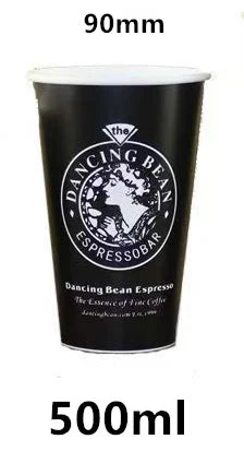 100pcs/pack Black Disposable Paper Cup Coffee Cup Cold Drinking Cup Accept Customization