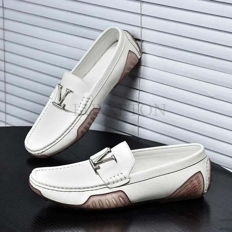 TINTINOS NEW 2024 Large Size 38~48 Mens Loafers Soft Luxury Moccasins High Quality Spring Autumn Genuine Leather Shoes for Men Flats Driving Shoe
