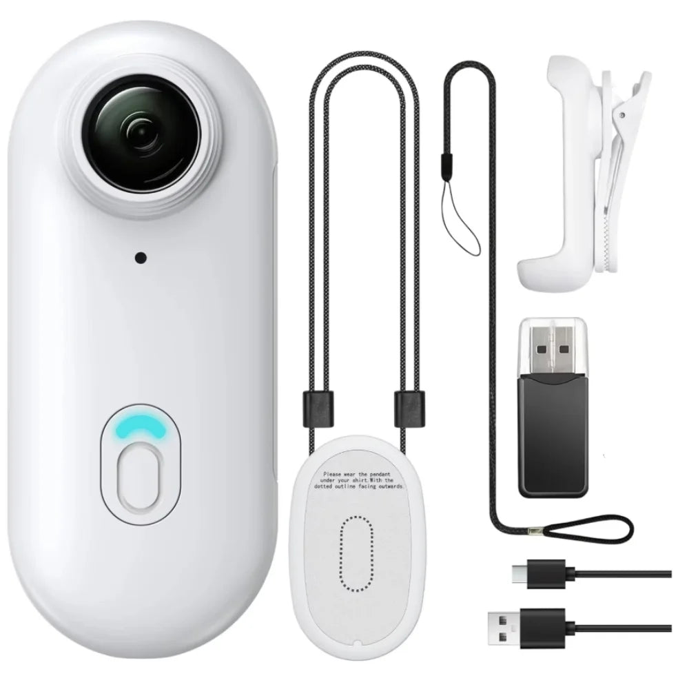4K Mini WiFi Action Camera Thumb POV Camera Portable Body Cam Wearable Sports Camera with Waterproof Case Cycling Travel