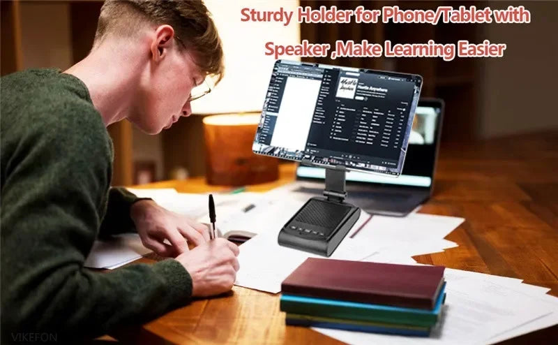 Brand New Mobile Phone Holder Stand With Bluetooth Speaker Adjustable Tablet Desktop Live Lazy Bracket Support Portable Wireless Speaker