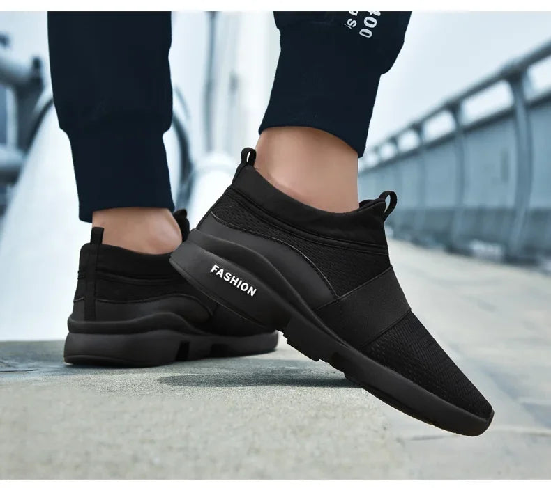 2025 Men Casual Shoes Sneakers Fashion Loafers Comfortable Mesh Mens Shoes Footwear Lightweight Walking Shoes White Size 46 Big Big SALES Now