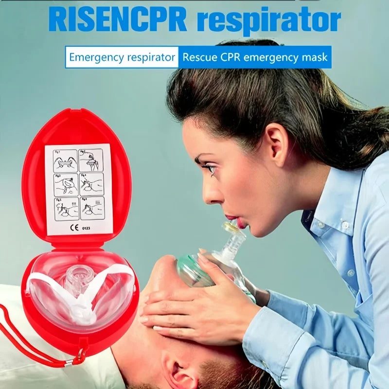 1pcs Medical CPR Rescue Mask Adult Child Pocket Resuscitator Outdoor First Aid Cardiac Rescue Mask Survival Equipment