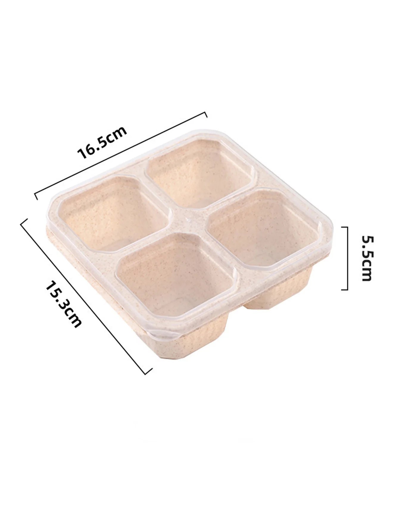 1pc portable kitchen tool meal box with 4 compartments for children and adults, used for home snack storagereusable meal boxes