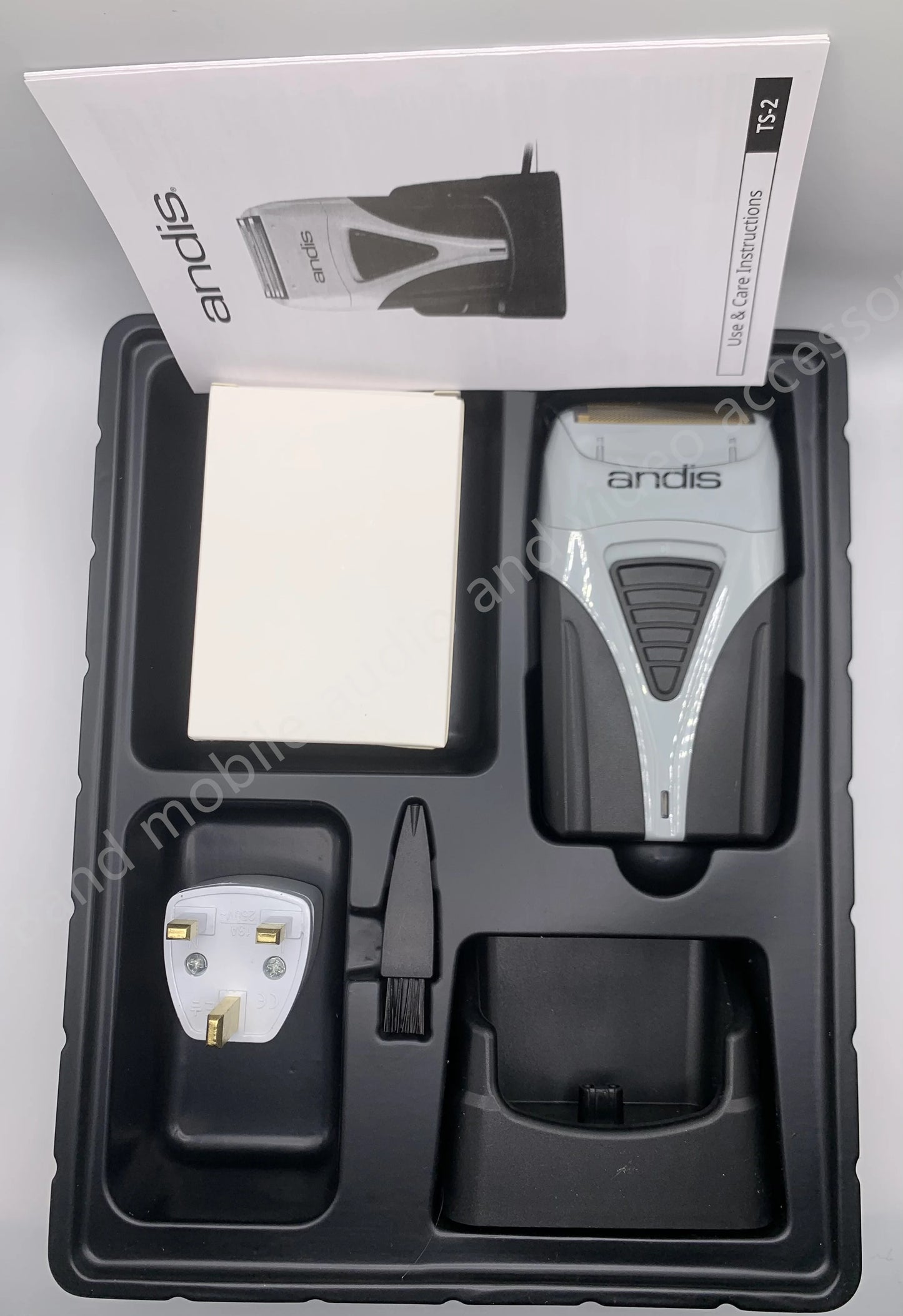 Original Andis Profoil Lithium Plus 17205 Barber Hair Cleaning Electric Shaver For Men Beard Stubble Razor Bald Shaving Machine