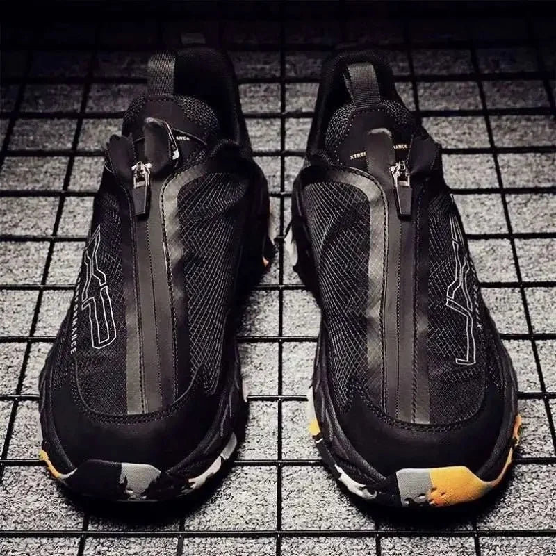 Men's Shoes Summer New Style 2026 Thick Bottom Shock Absorption Sports Climbing Shoes Casual Wear Resistance Mesh Lining