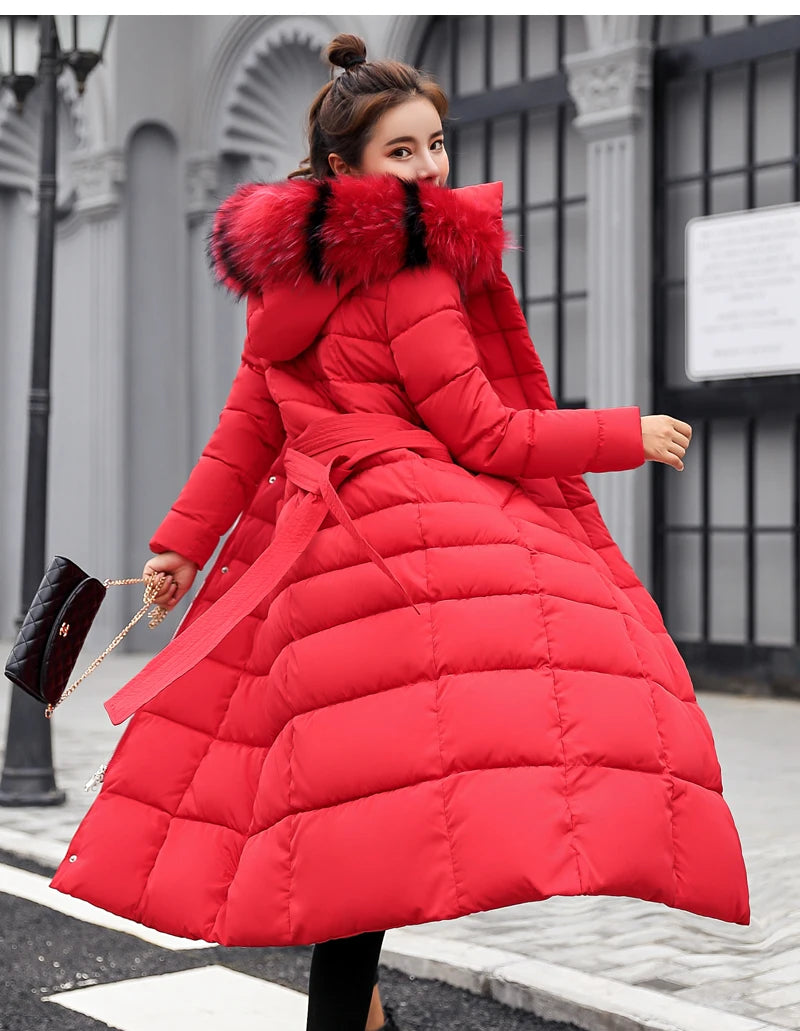 2024 - 2025 New Arrival Fashion Slim Women Winter Jacket Cotton Padded Warm Thicken Ladies Coat Long Coats Parka Womens Jackets