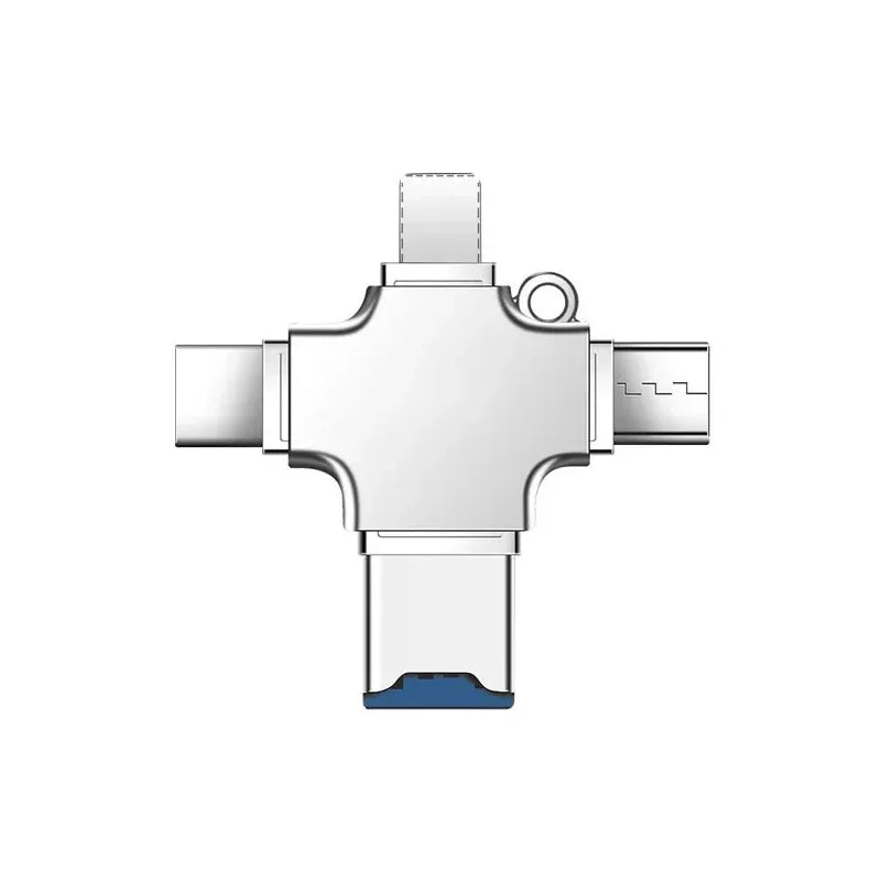 USB C OTG Adapter 4-in-1 USB 3.0 to USB-C Micro USB Type C Lightning Computer Tablet USB Card Reader WHEN you buy one we freely offer a laptop stand as a gift