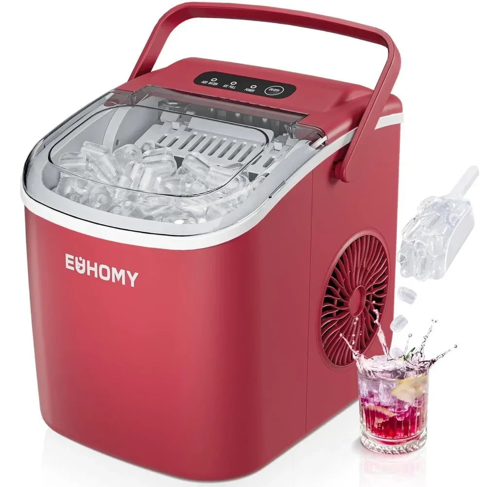 Countertop Ice Maker Machine, 26lbs in 24Hrs, 9 Ice Cubes Ready in 6 Mins, Auto-Cleaning Portable Ice Maker multicoloured