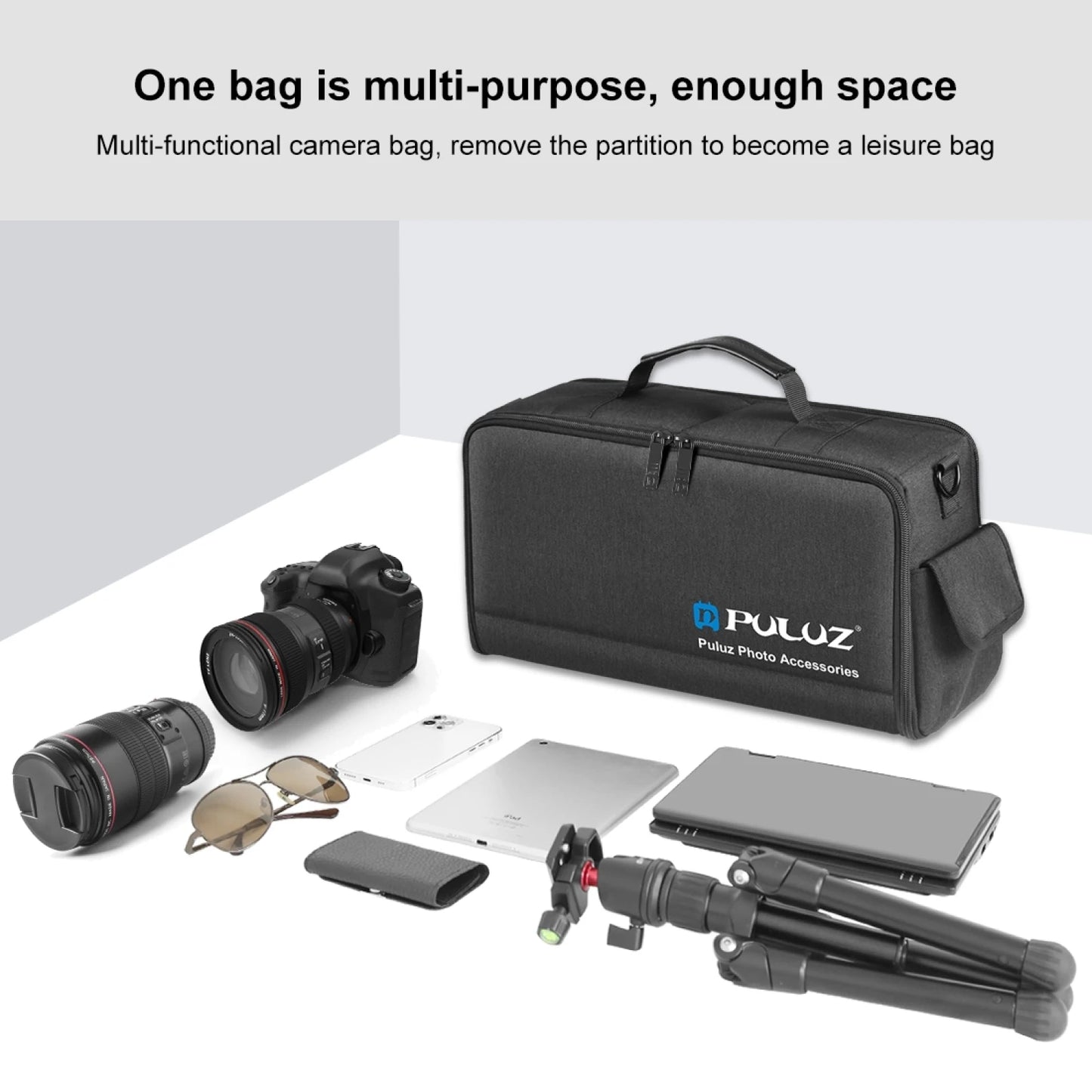 PULUZ Portable Camera Bag Crossbody Shoulder Digital Storage Lens Bag