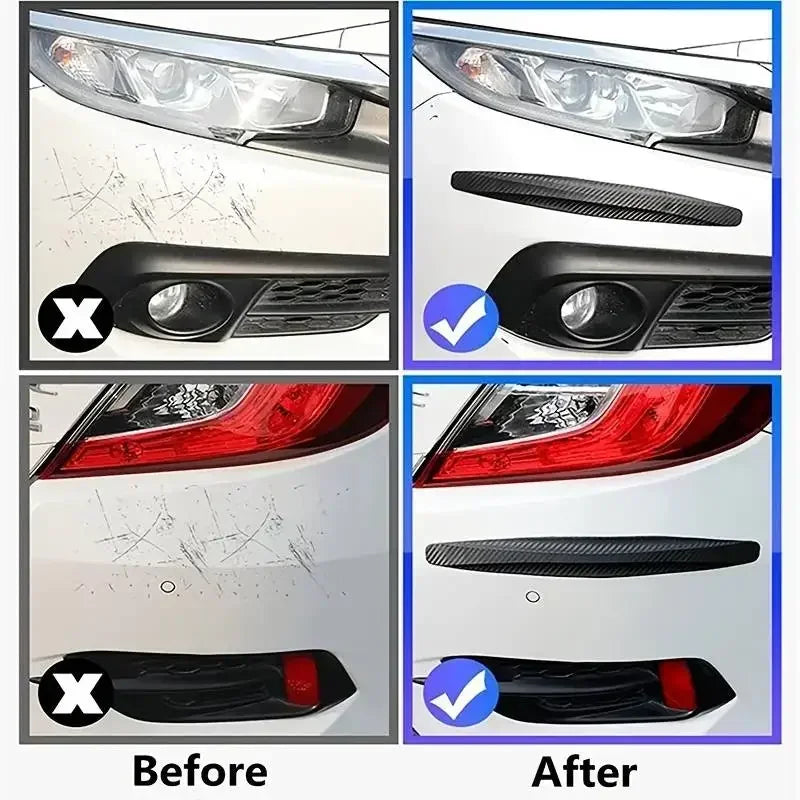6/4 Piece Car Anti-collision Protection Strip Auto Front Rear Bumper Corner Protector Guard Decoration Strip for Car Accessories