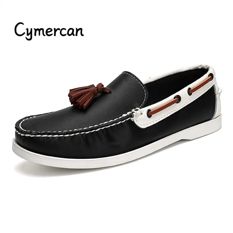 New 2024 Genuine Leather Men's Shoes Luxury Brand Lace-up Casual Shoes Designer Outdoor New Summer Sneakers Lightweight Driving Loafers
