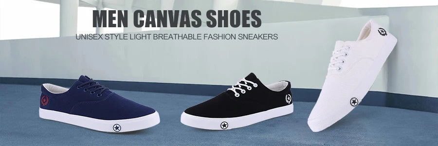 Canvas Men Shoes Slip-On Unisex Style Breathable Top Fashion Cloth Youth Loafers Male Shoes Large size