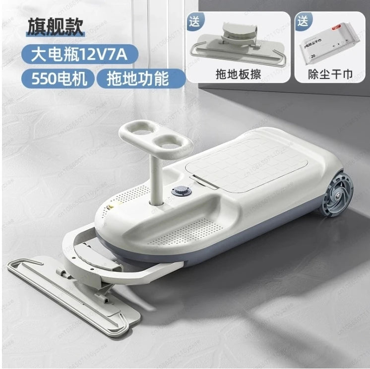 Truck, mop, play and clean.