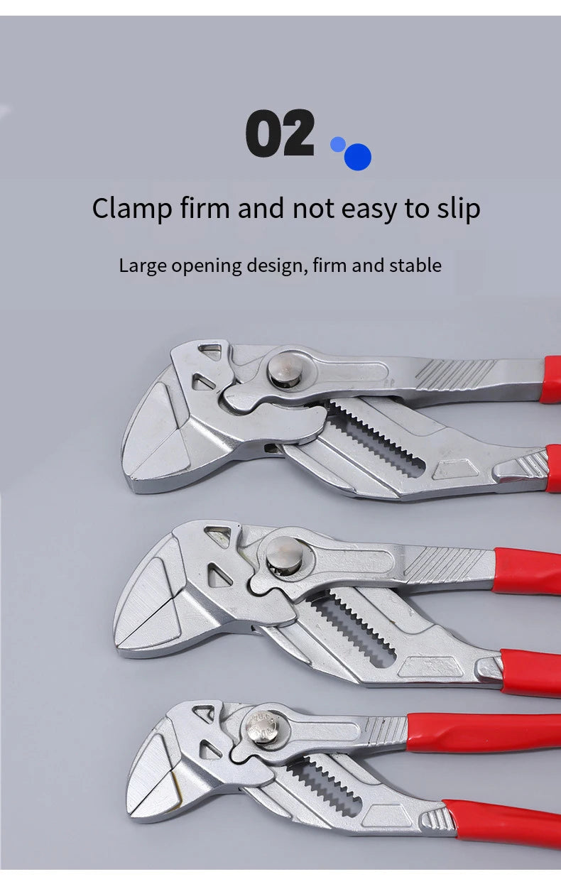 10 inch Wrench Eagle Beak Water Pipe Pliers Multi-function Adjustable Spanner Press Clamp Large Opening Plumbing Household Tools