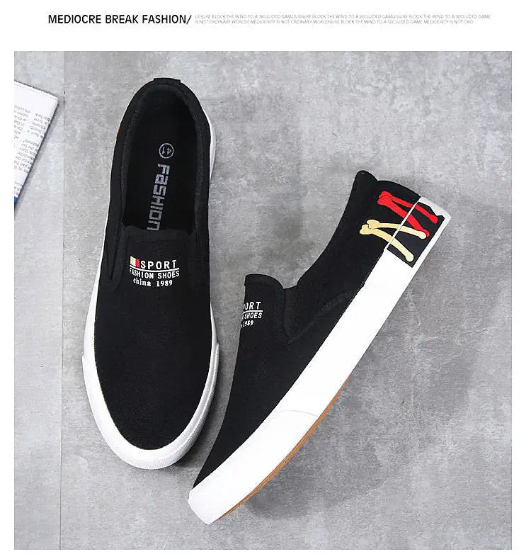 2025 New Canvas Shoes Men Summer Classic Loafers Men Casual Shoes Breathable Lazy Walking Flat Men Shoes Sneakers Plus Size 47