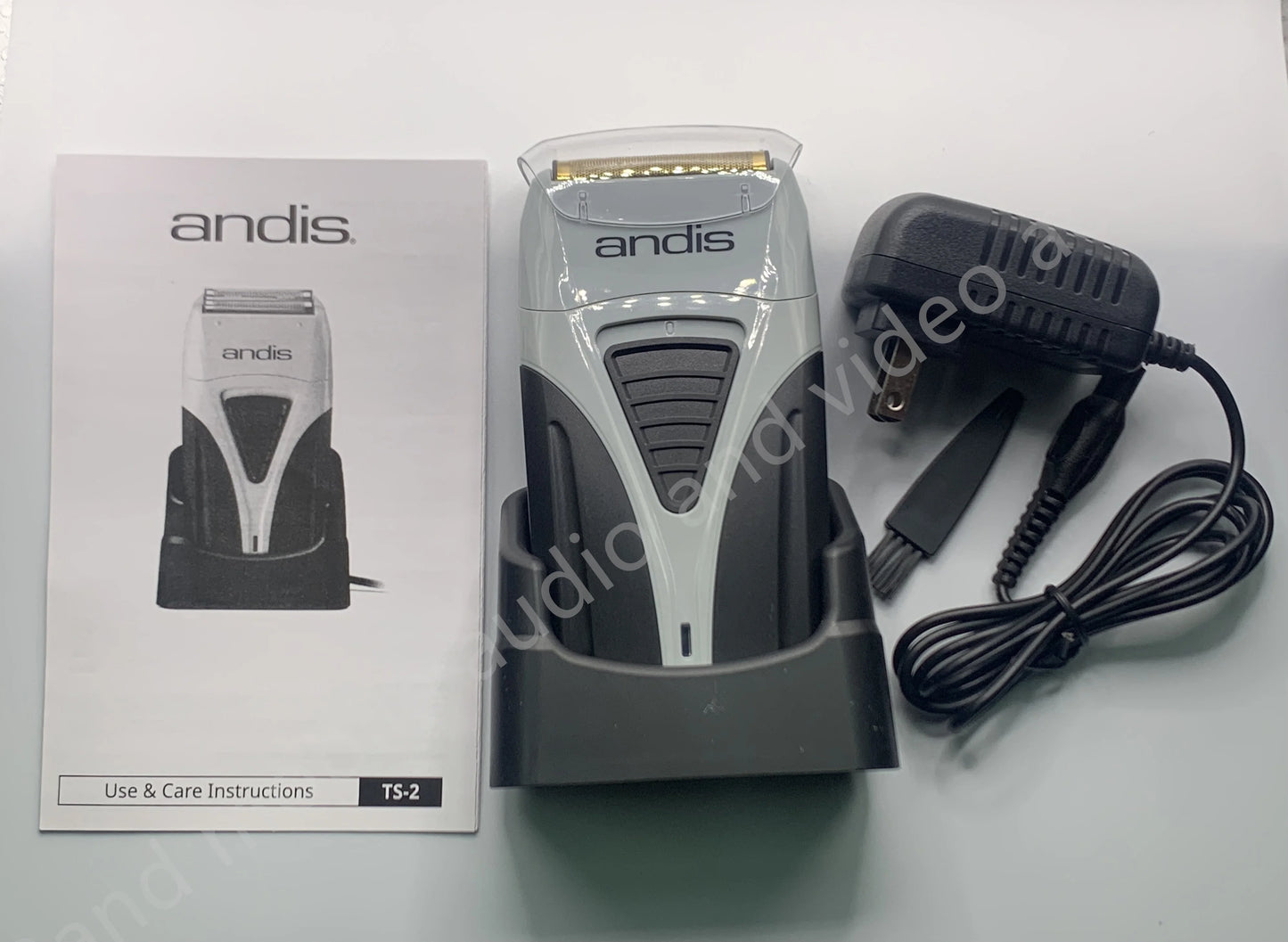 Original Andis Profoil Lithium Plus 17205 Barber Hair Cleaning Electric Shaver For Men Beard Stubble Razor Bald Shaving Machine