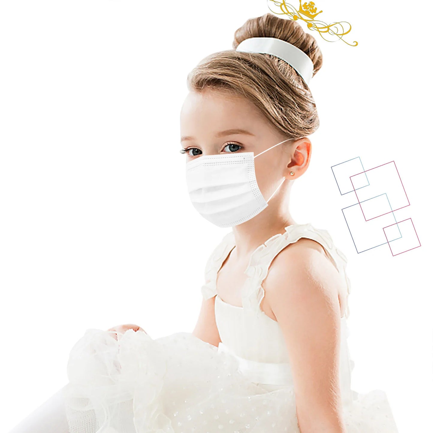 50pcs Kids Face Mask Disposable 3 Ply Safety Face Mask 4-12 Children Face Mask BUY TWO BOXES AND GET A FREE LAPTOP STAND