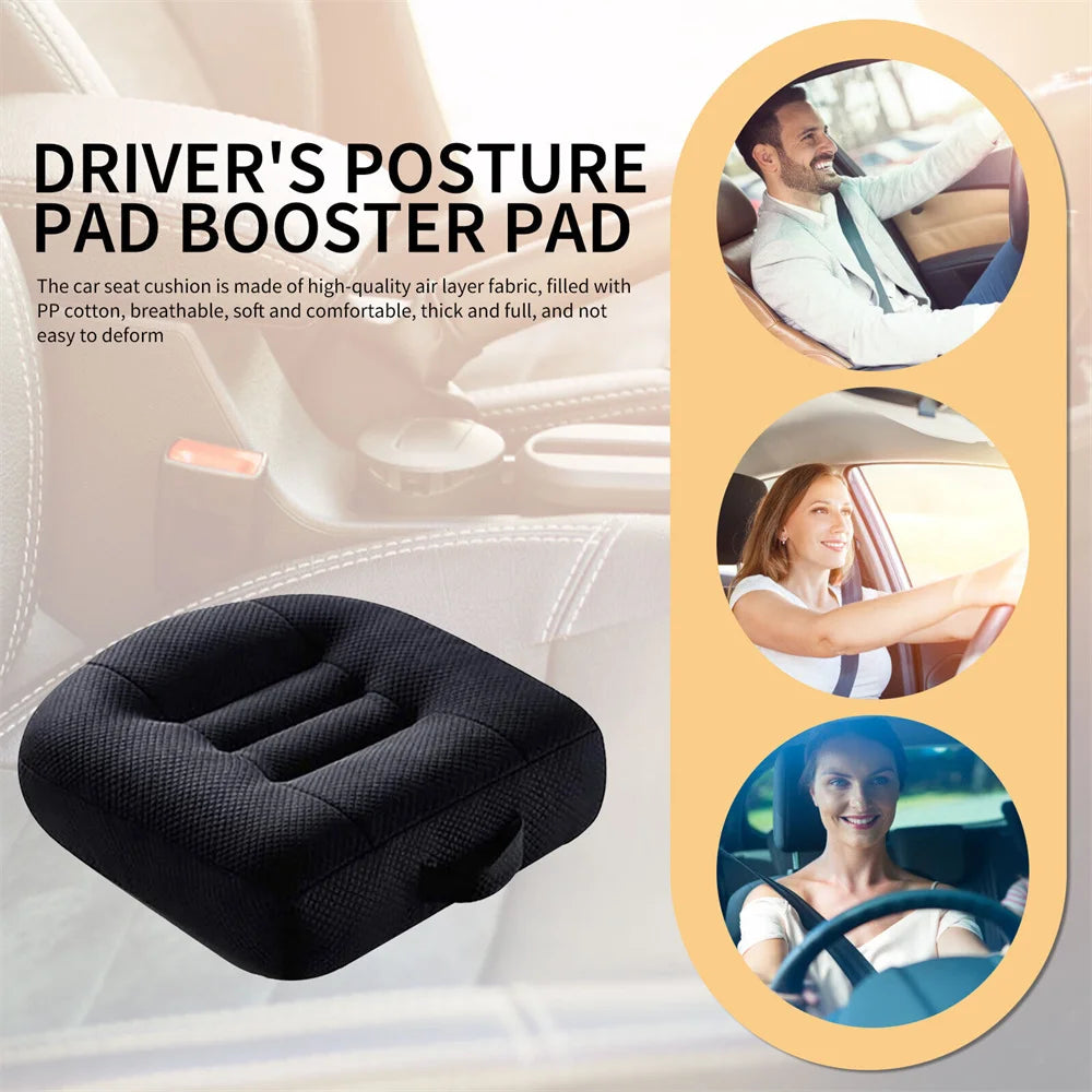 AMAZONY Portable Car Seat Booster Cushion Heightening Height Boost Mat Breathable Driver Expand Field Of View Lift Interior Seat Pad