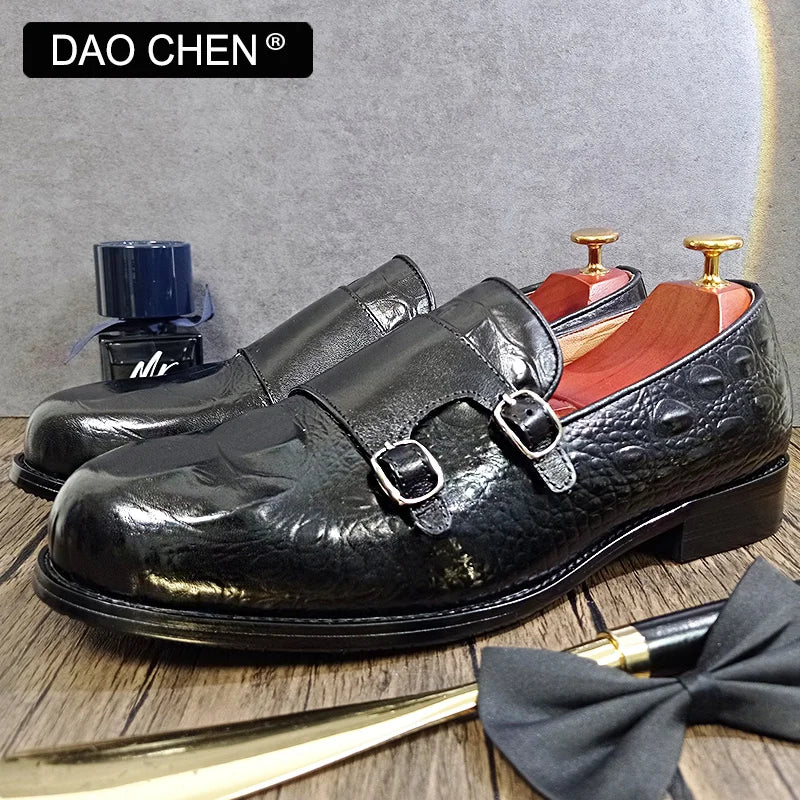 OUR 2025 NEW Collection LUXURY BRAND LEATHER SHOES BROWN BLACK SLIP ON SNAKE PRINT MEN'S CASUAL SHOES WEDDING OFFICE casual loafers men
