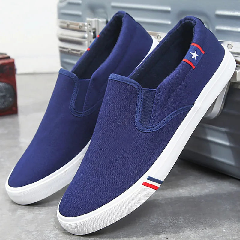 2025 New Canvas Shoes Men Summer Classic Loafers Men Casual Shoes Breathable Lazy Walking Flat Men Shoes Sneakers Plus Size 47