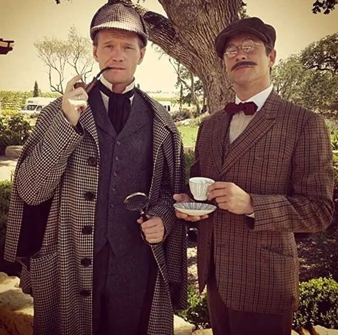 1920s Men Fancy Dress Costume Sets Detective Accessories with Hat Adult Detective Hat Man Inspector Costume Set for Halloween