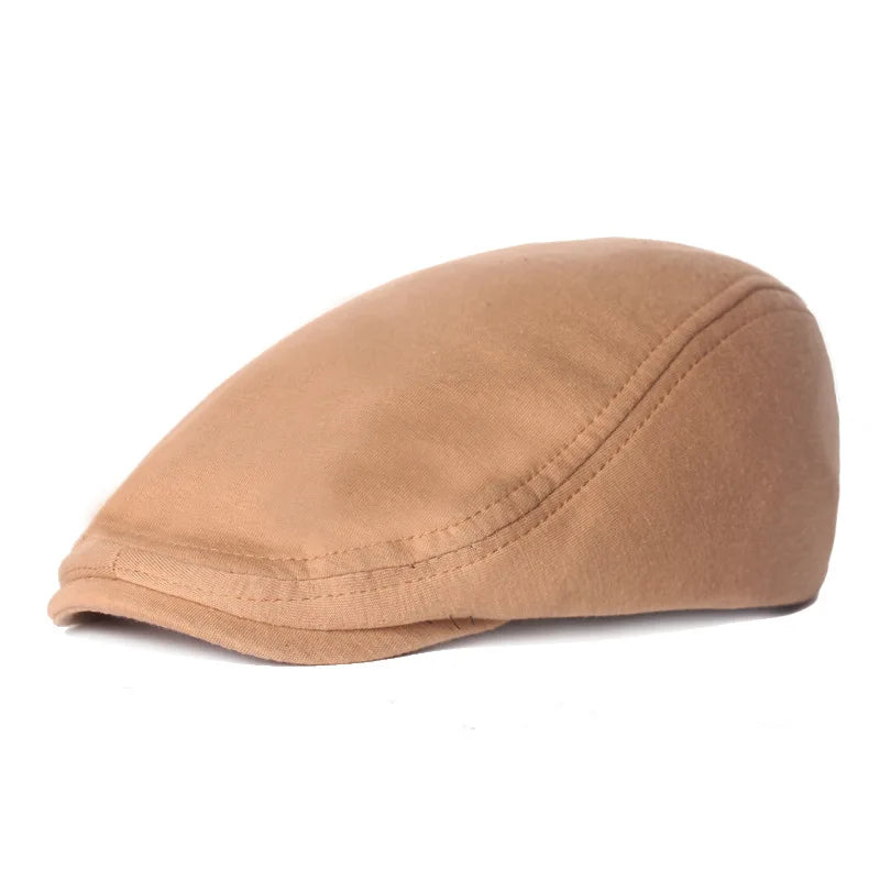 Solid Color Simple Felt Peaked Cap Men Women Flat Newsboy Caps Hip Hop Berets Gorras British Painters Hat Outdoor Sun Hat