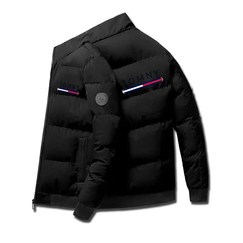 2025 Men's Cotton-padded Jacket, Tiger Head Logo, Short, Thick, Casual, Men's Parkas, Winter Trend, Windproof Jacket, xs-5XL