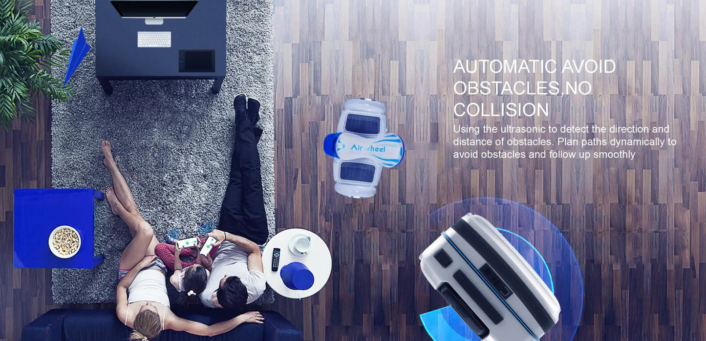 Airwheel Smart Following Suitcase SR5 20 Inch Smart Auto Follow Luggage Aluminum Carry On Smart Suitcase Travel Bags Trolley