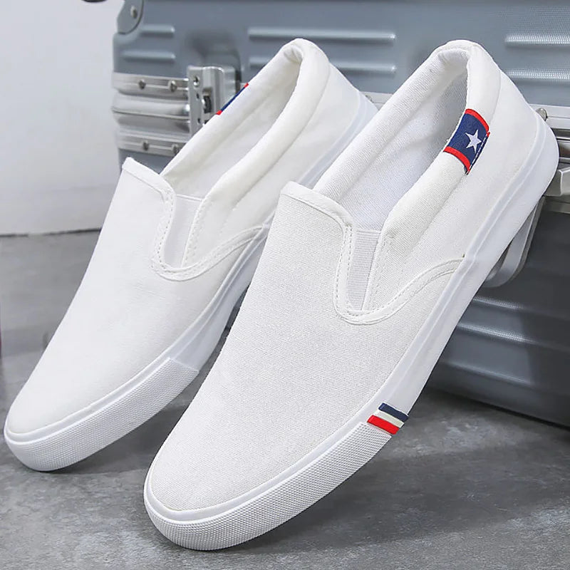 2025 New Canvas Shoes Men Summer Classic Loafers Men Casual Shoes Breathable Lazy Walking Flat Men Shoes Sneakers Plus Size 47