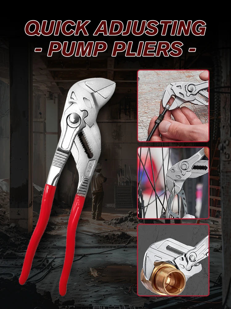 Water Pipe Pliers 10 inch Wrench Eagle Beak Pipe Pliers Multi-function Adjustable Spanner Press Clamp Large Opening Plumbing