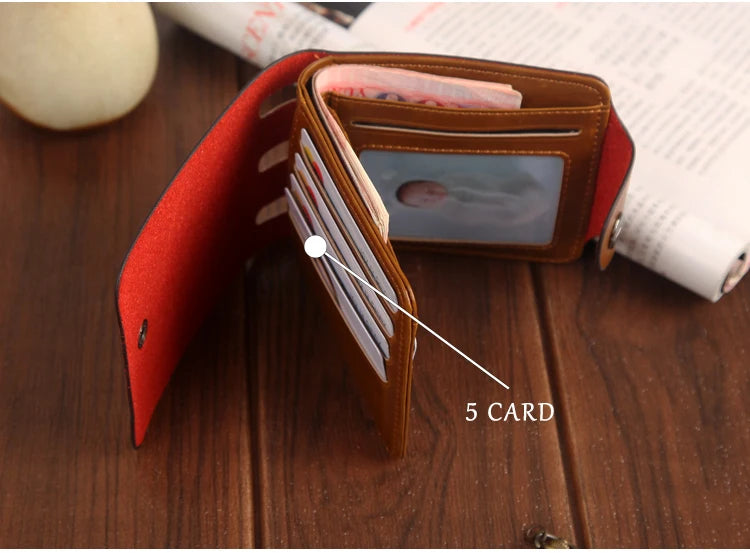 Brand New Collection 2024-2025 Man's wallets High Quality Retro Hunter Wallets Men Credit Business Card Holders Money Clip With Buckle Male Purses