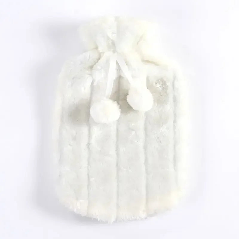 2000ML Hot Water Bottle Thick Water Injection Rubber Soft Plush Hot Water Bag Winter Feet Hand Warmer Bouillotte Warm Bouillotte